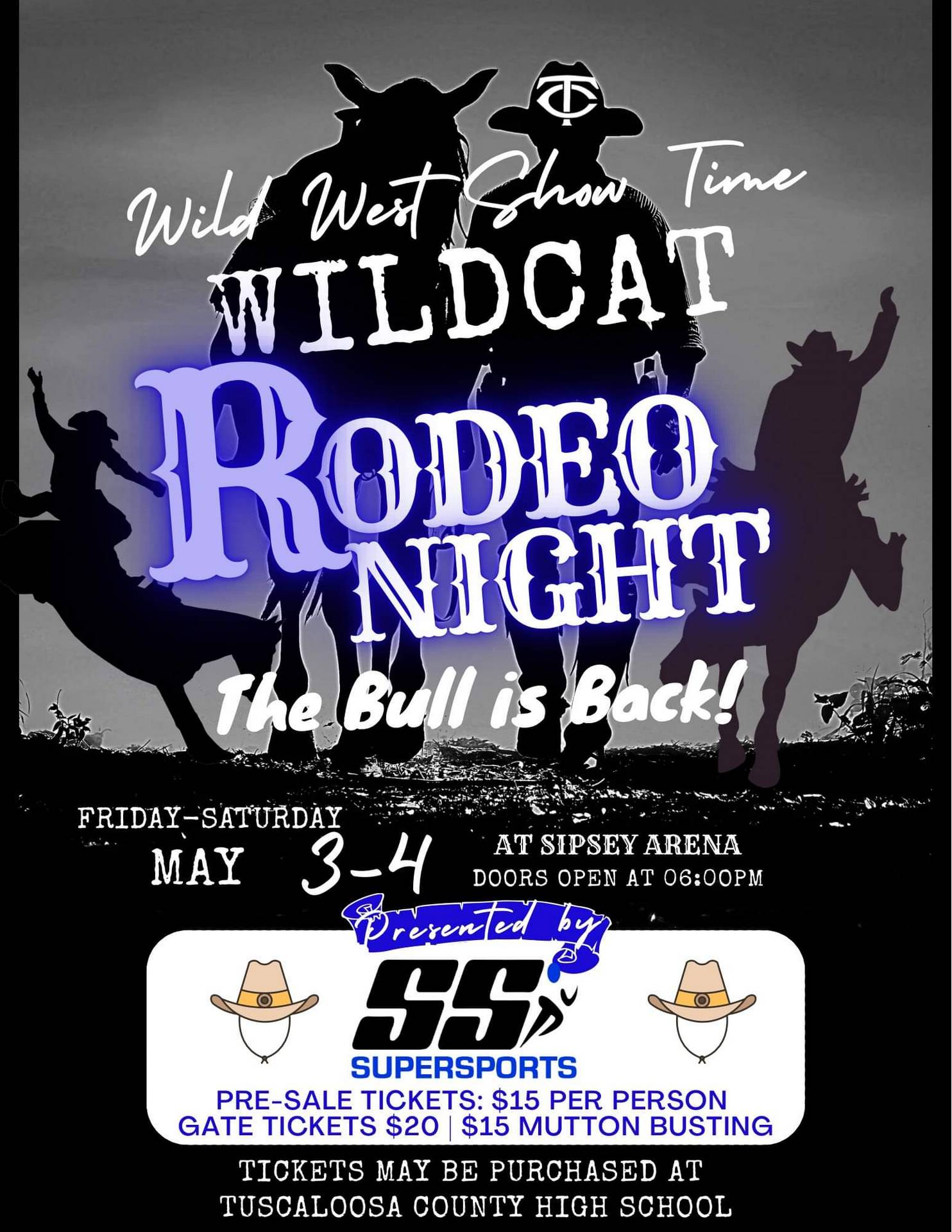 Wildcat Rodeo Night at Sipsey Arena Tuscaloosa AL May 3-4 2024 by 3R Rodeo